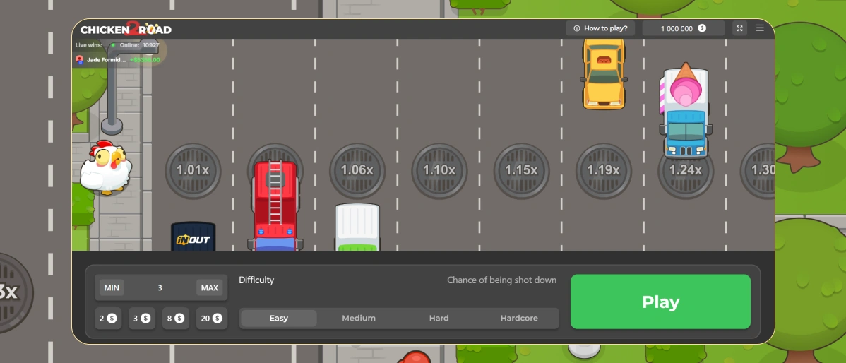 Grafica slotului Chicken Road 2.